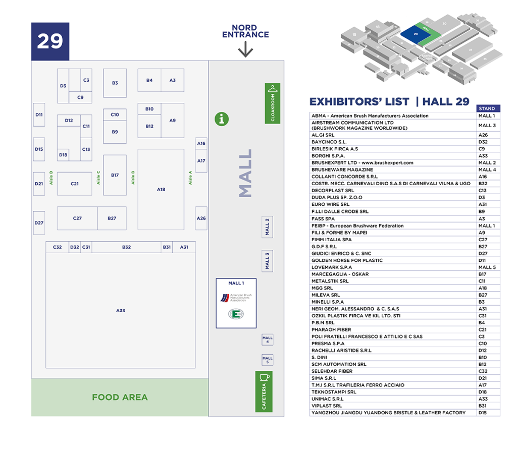 Hall 29 map